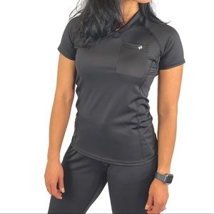 Black Fit Scrubs Top